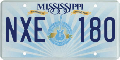 MS license plate NXE180