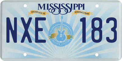 MS license plate NXE183