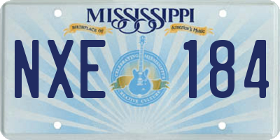 MS license plate NXE184