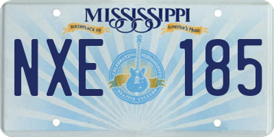 MS license plate NXE185