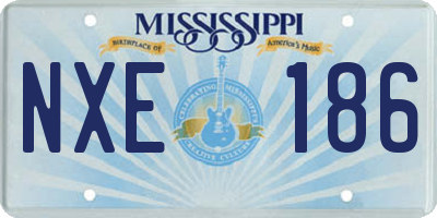 MS license plate NXE186