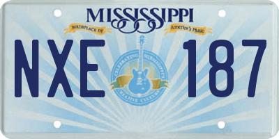 MS license plate NXE187
