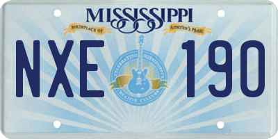 MS license plate NXE190