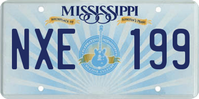 MS license plate NXE199