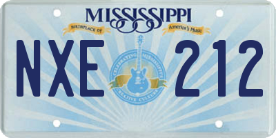 MS license plate NXE212