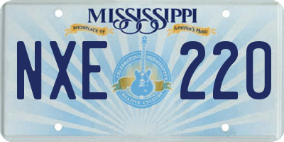 MS license plate NXE220