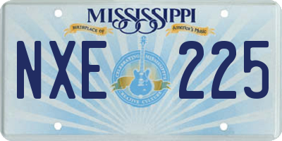MS license plate NXE225