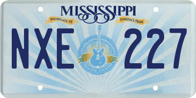 MS license plate NXE227