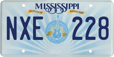 MS license plate NXE228