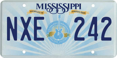 MS license plate NXE242