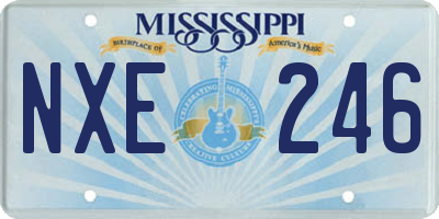 MS license plate NXE246