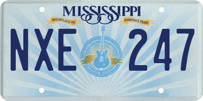 MS license plate NXE247
