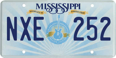 MS license plate NXE252