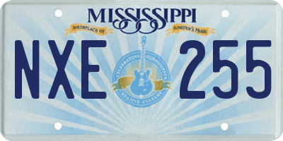 MS license plate NXE255