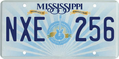MS license plate NXE256
