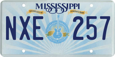 MS license plate NXE257