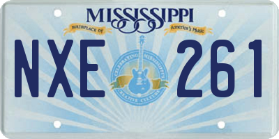 MS license plate NXE261