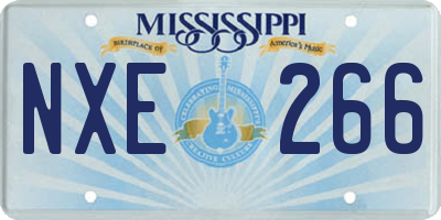 MS license plate NXE266