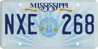 MS license plate NXE268