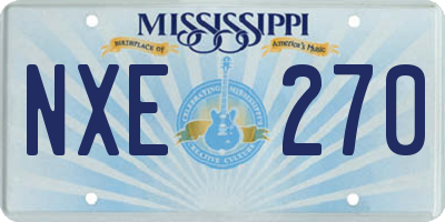 MS license plate NXE270