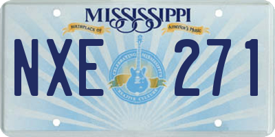 MS license plate NXE271