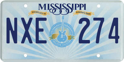 MS license plate NXE274