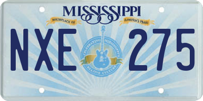 MS license plate NXE275