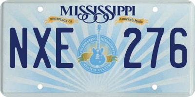 MS license plate NXE276