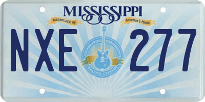 MS license plate NXE277