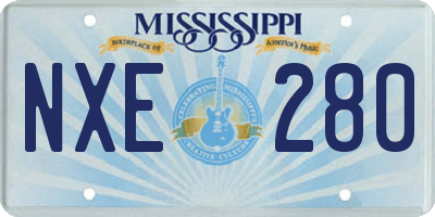 MS license plate NXE280