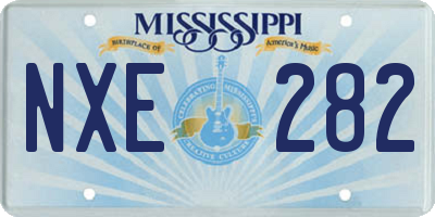 MS license plate NXE282