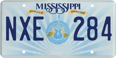MS license plate NXE284