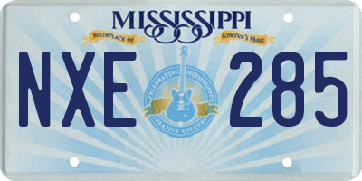 MS license plate NXE285