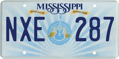 MS license plate NXE287