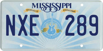 MS license plate NXE289