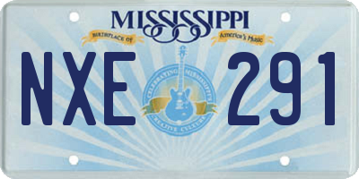 MS license plate NXE291