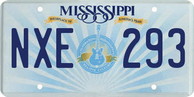 MS license plate NXE293