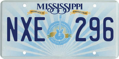 MS license plate NXE296