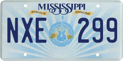 MS license plate NXE299