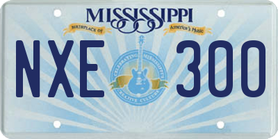 MS license plate NXE300