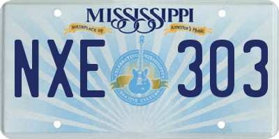 MS license plate NXE303