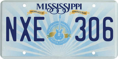 MS license plate NXE306