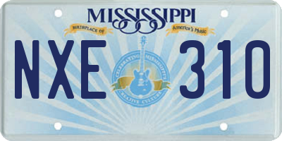 MS license plate NXE310