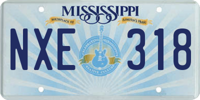 MS license plate NXE318