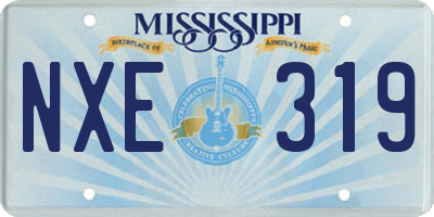 MS license plate NXE319