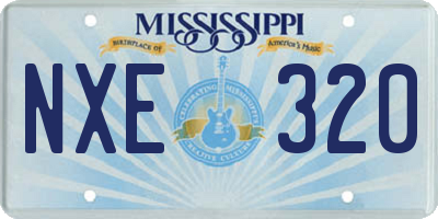 MS license plate NXE320