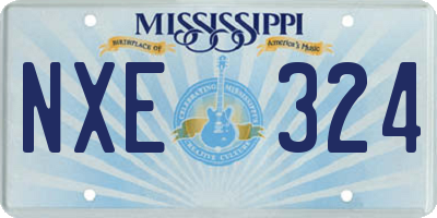 MS license plate NXE324