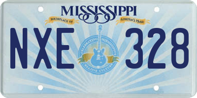 MS license plate NXE328