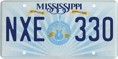 MS license plate NXE330