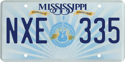 MS license plate NXE335